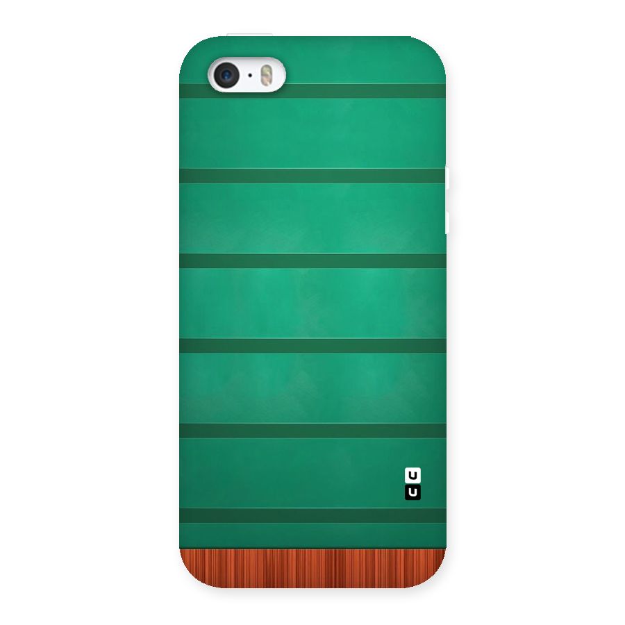 Green Wood Stripes Back Case for iPhone SE