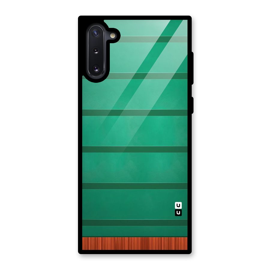 Green Wood Stripes Glass Back Case for Galaxy Note 10