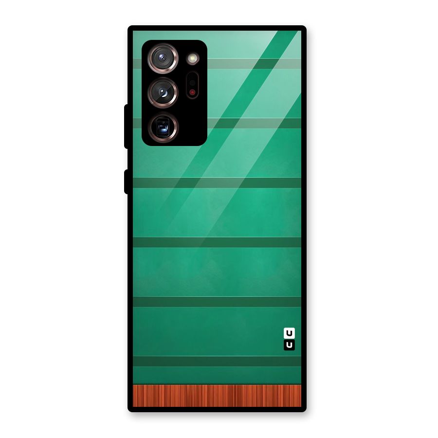 Green Wood Stripes Glass Back Case for Galaxy Note 20 Ultra