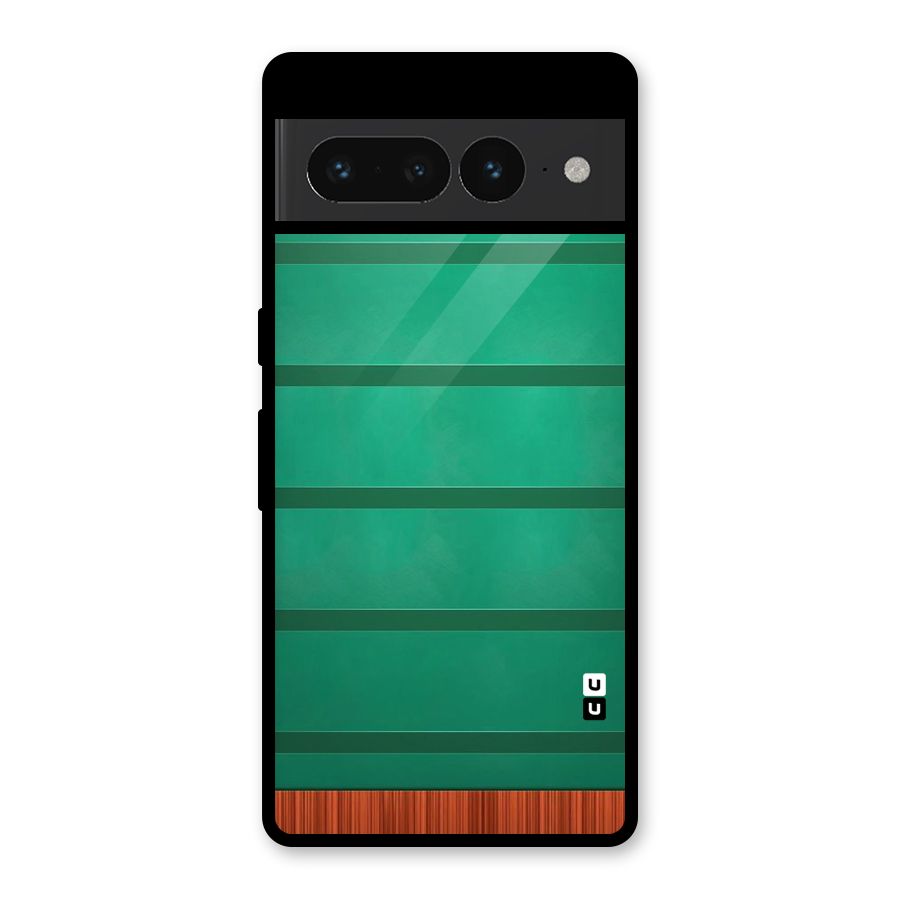 Green Wood Stripes Glass Back Case for Google Pixel 7 Pro