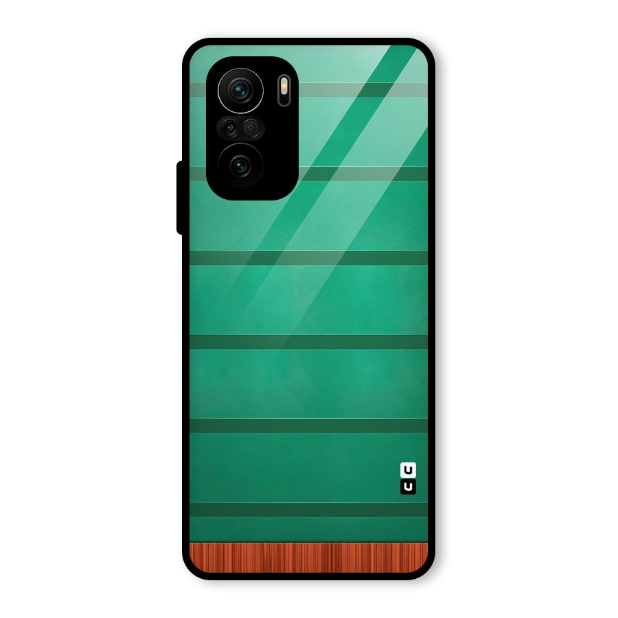 Green Wood Stripes Glass Back Case for Mi 11X Pro