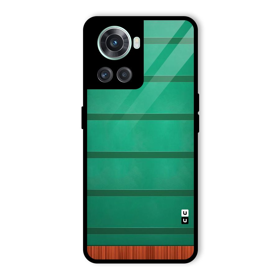 Green Wood Stripes Glass Back Case for OnePlus 10R