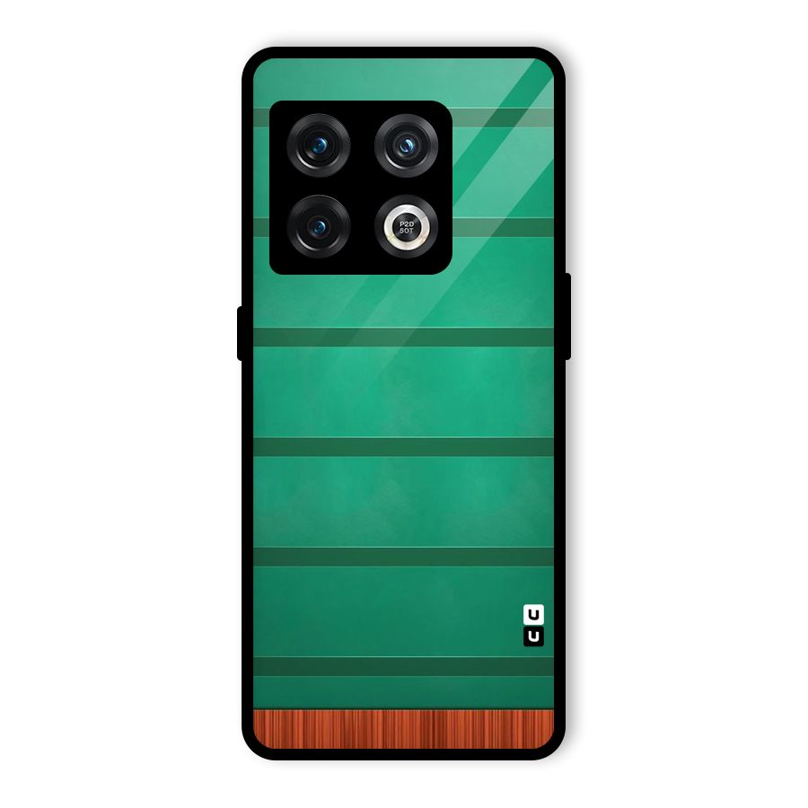 Green Wood Stripes Glass Back Case for OnePlus 10 Pro 5G