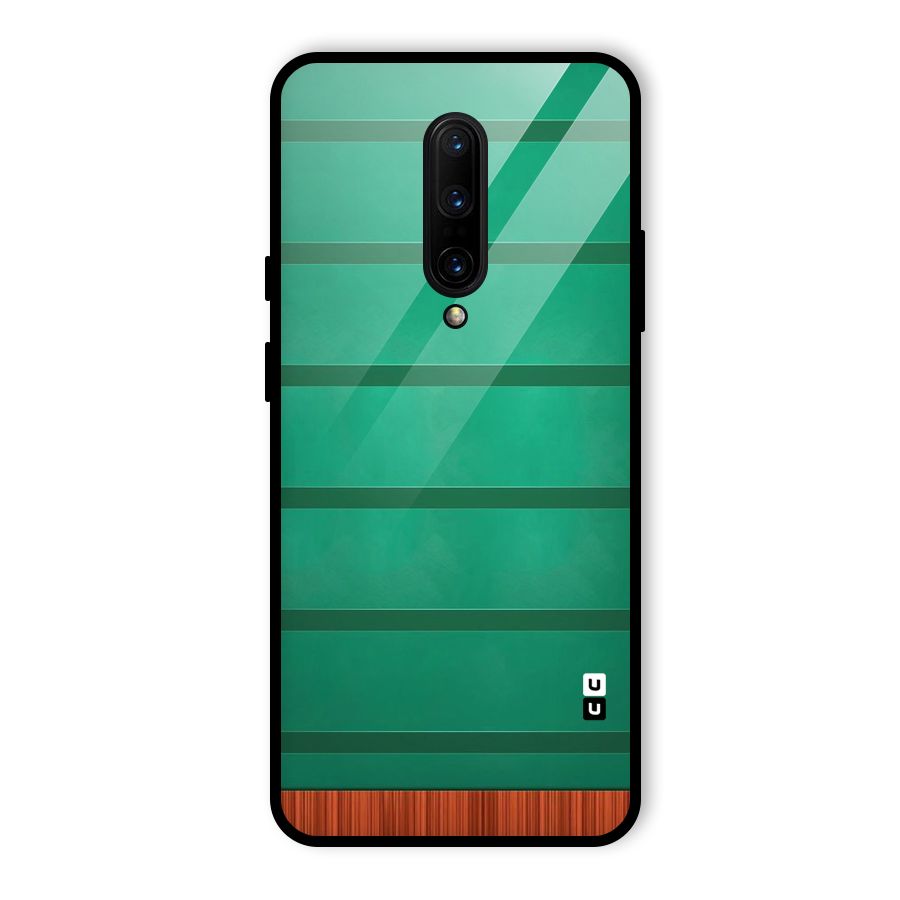 Green Wood Stripes Glass Back Case for OnePlus 7 Pro