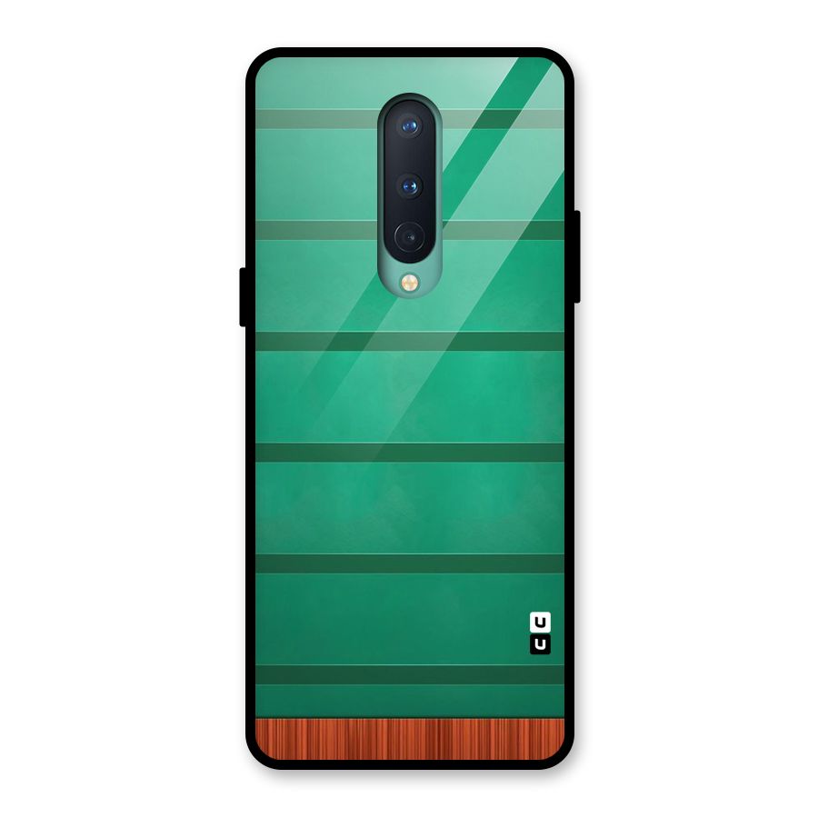 Green Wood Stripes Glass Back Case for OnePlus 8