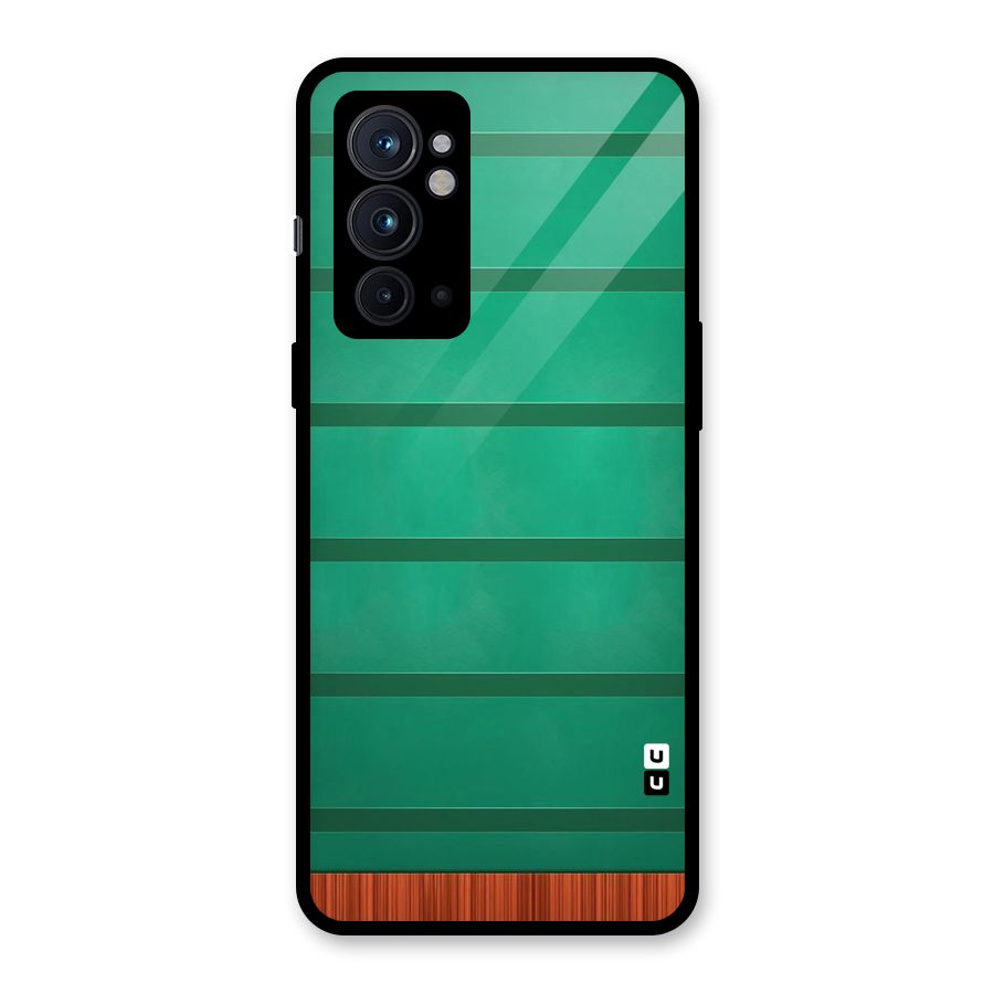 Green Wood Stripes Glass Back Case for OnePlus 9RT 5G