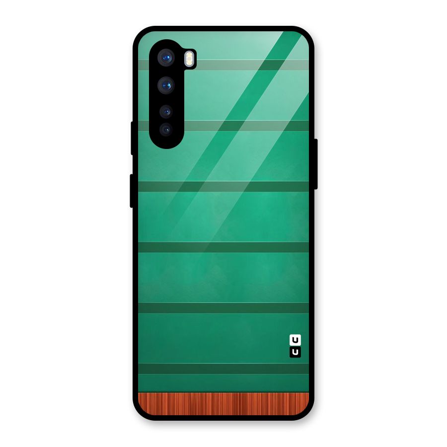 Green Wood Stripes Glass Back Case for OnePlus Nord