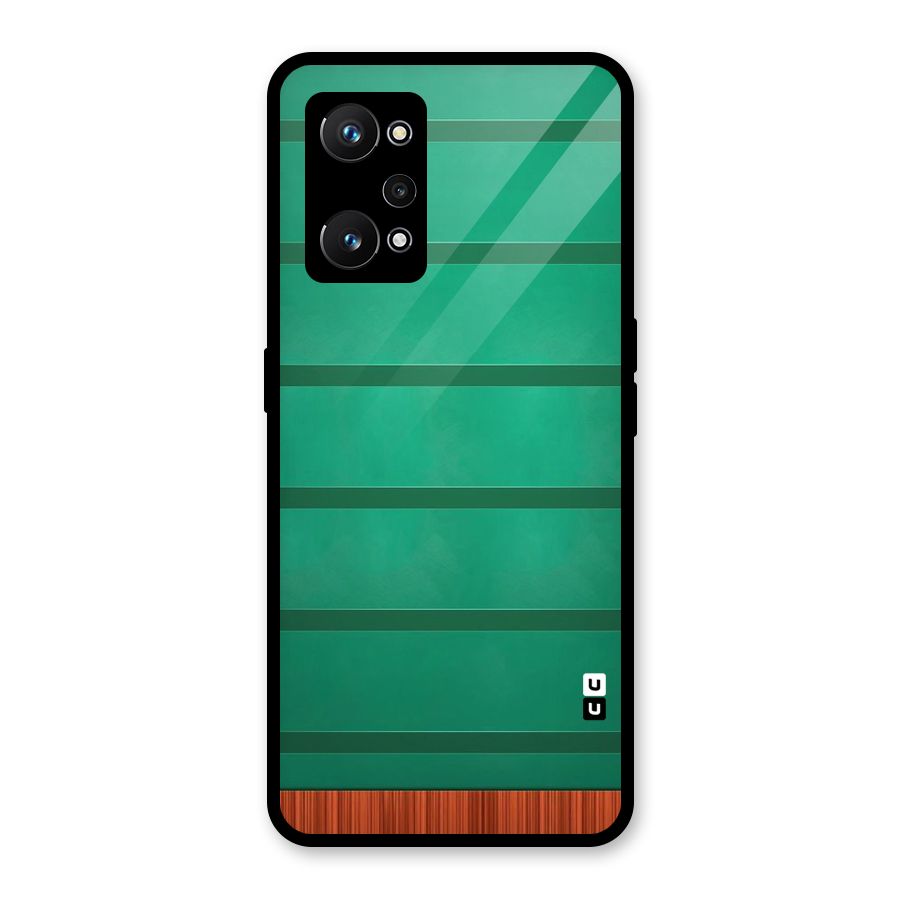 Green Wood Stripes Glass Back Case for Realme GT Neo 3T