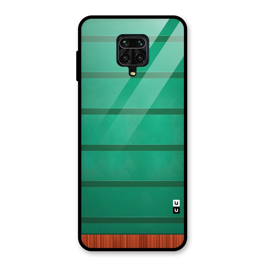 Green Wood Stripes Glass Back Case for Redmi Note 10 Lite