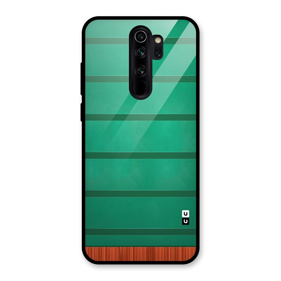 Green Wood Stripes Glass Back Case for Redmi Note 8 Pro