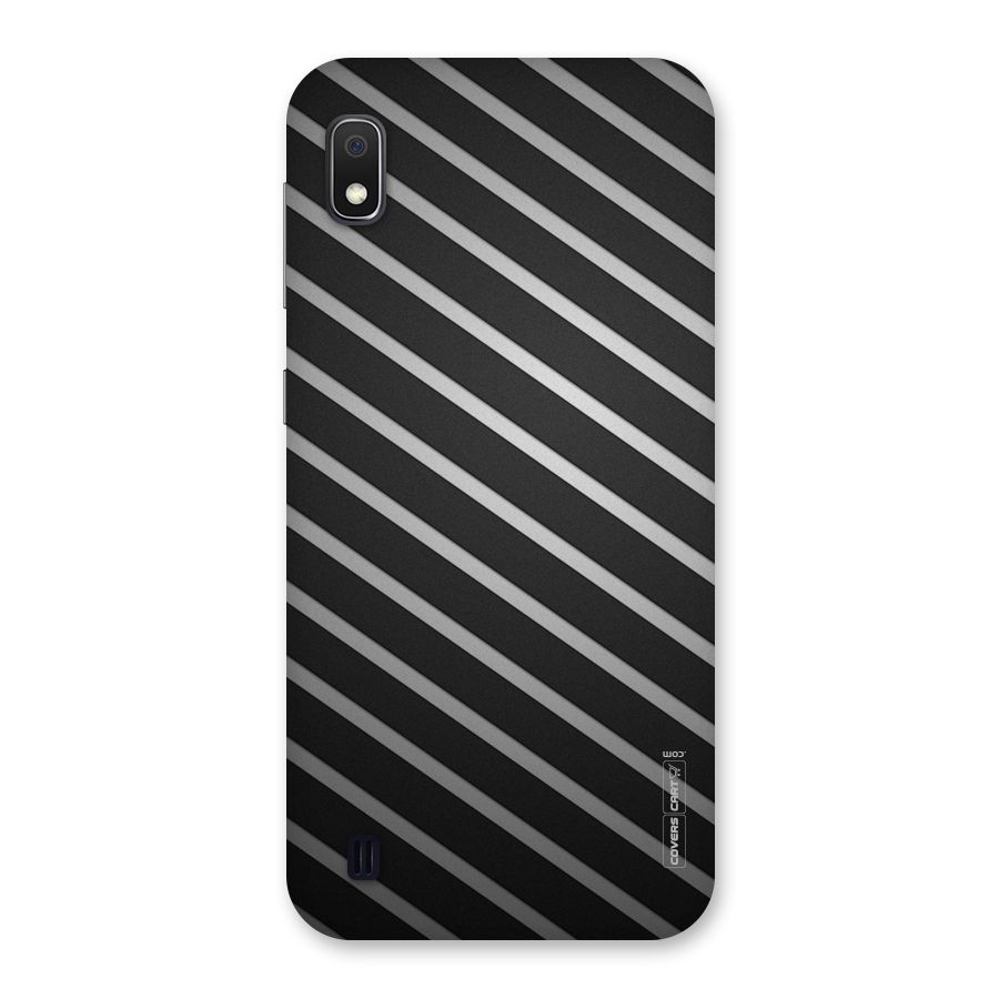 Grey And Black Stripes Back Case for Galaxy A10