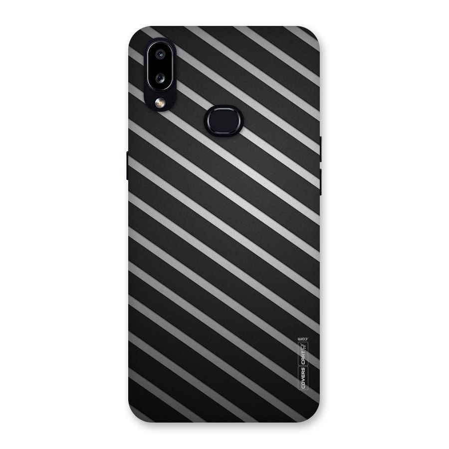 Grey And Black Stripes Back Case for Galaxy A10s