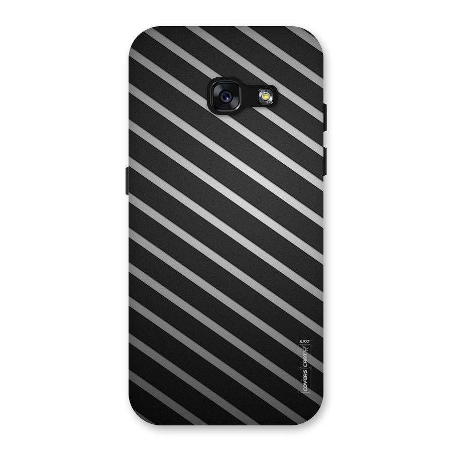 Grey And Black Stripes Back Case for Galaxy A3 (2017)