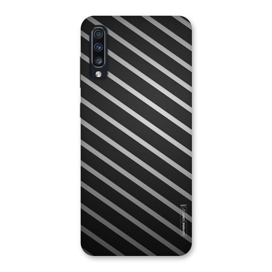 Grey And Black Stripes Back Case for Galaxy A70