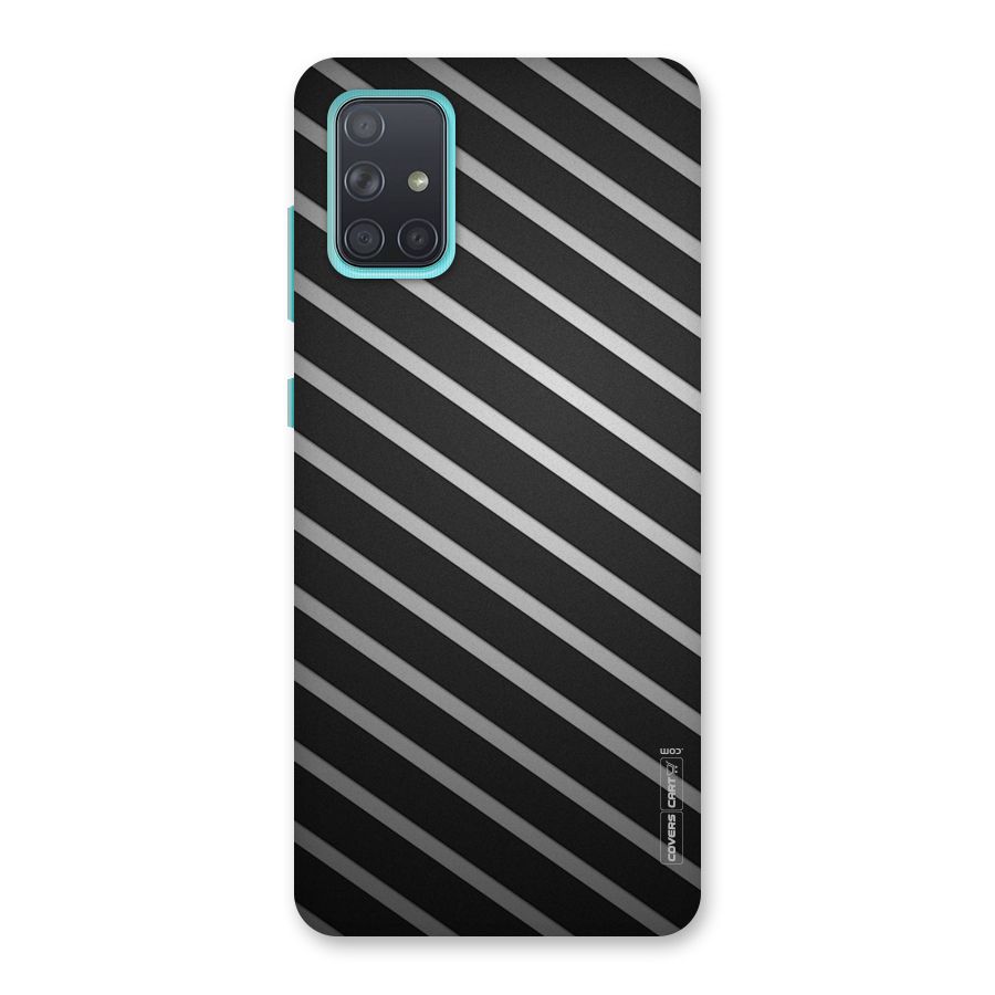 Grey And Black Stripes Back Case for Galaxy A71
