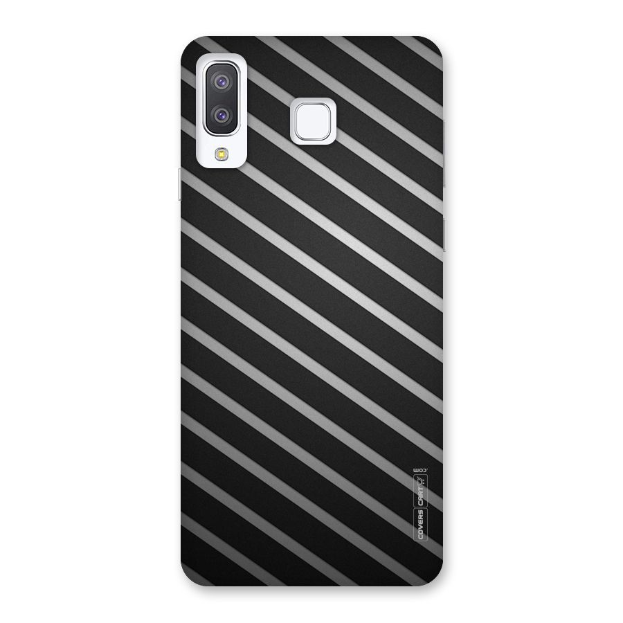 Grey And Black Stripes Back Case for Galaxy A8 Star