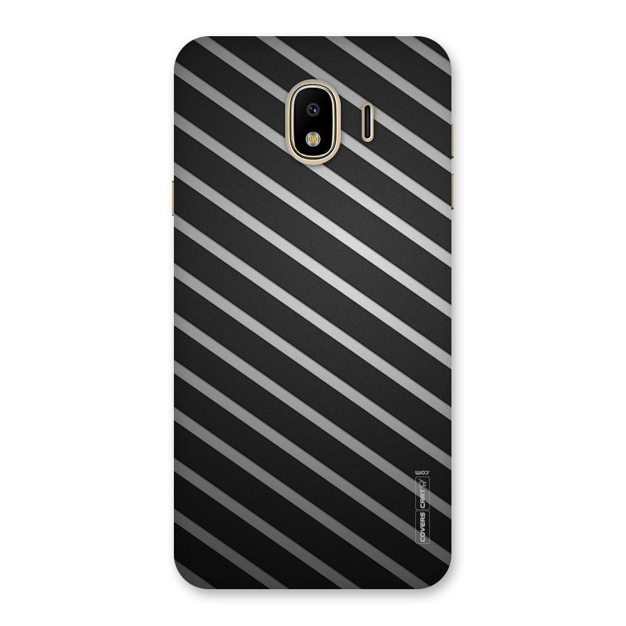 Grey And Black Stripes Back Case for Galaxy J4