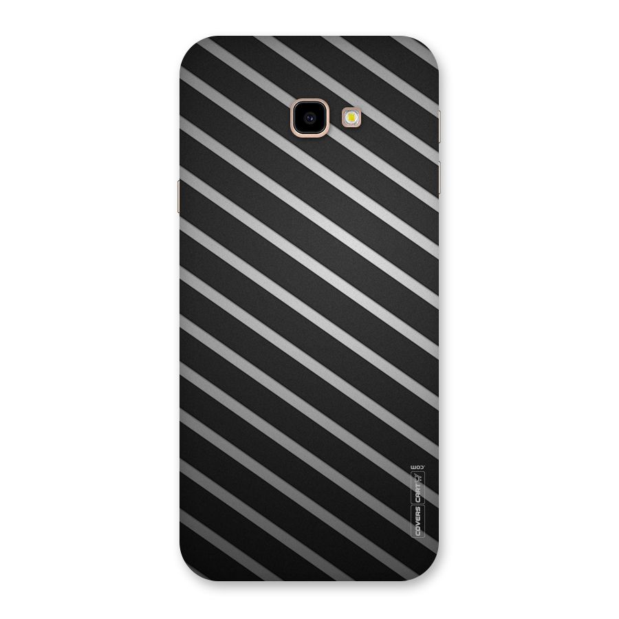 Grey And Black Stripes Back Case for Galaxy J4 Plus