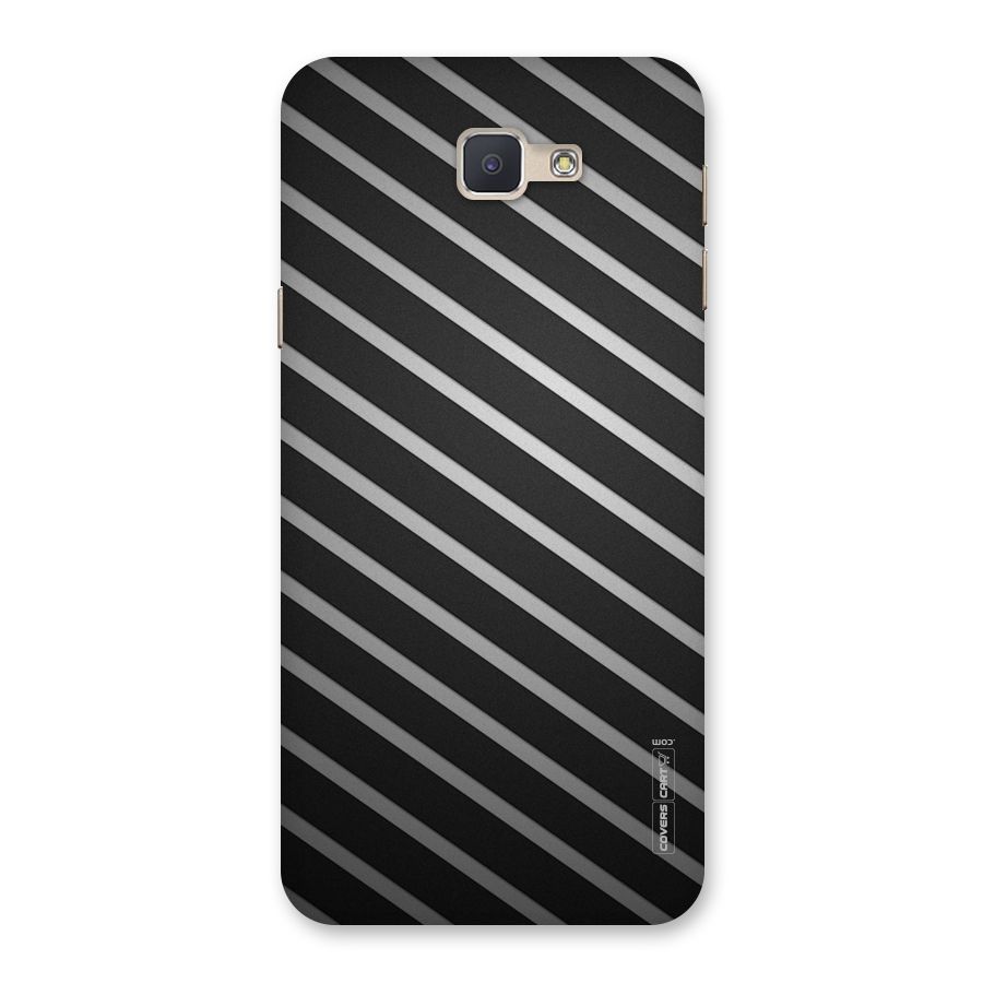 Grey And Black Stripes Back Case for Galaxy J5 Prime