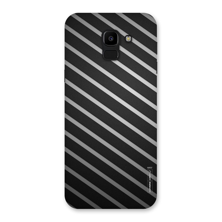 Grey And Black Stripes Back Case for Galaxy J6