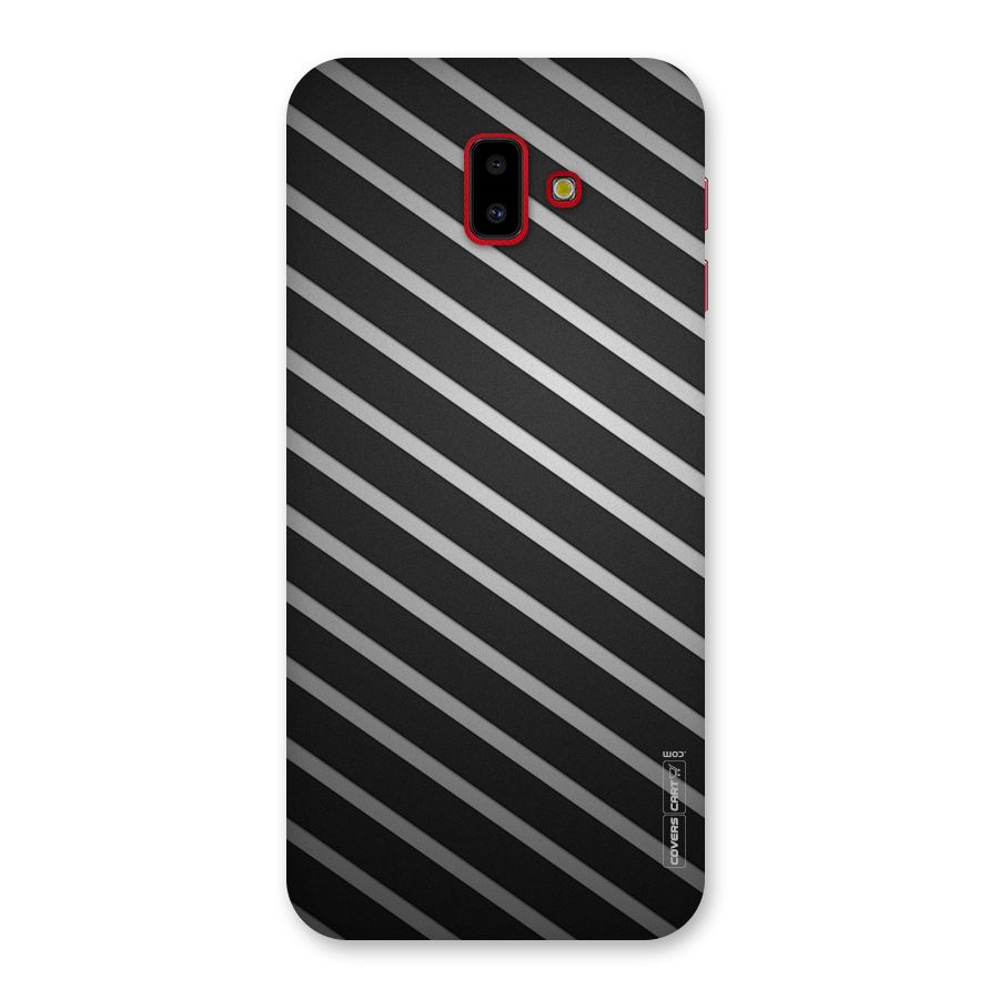 Grey And Black Stripes Back Case for Galaxy J6 Plus
