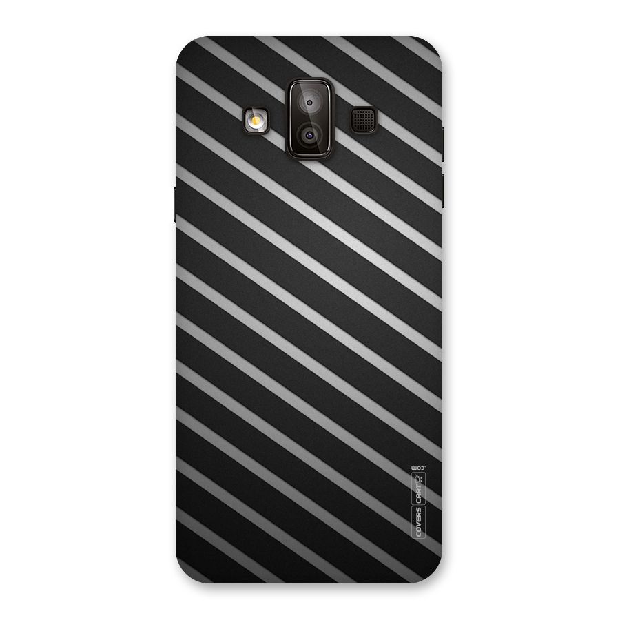 Grey And Black Stripes Back Case for Galaxy J7 Duo