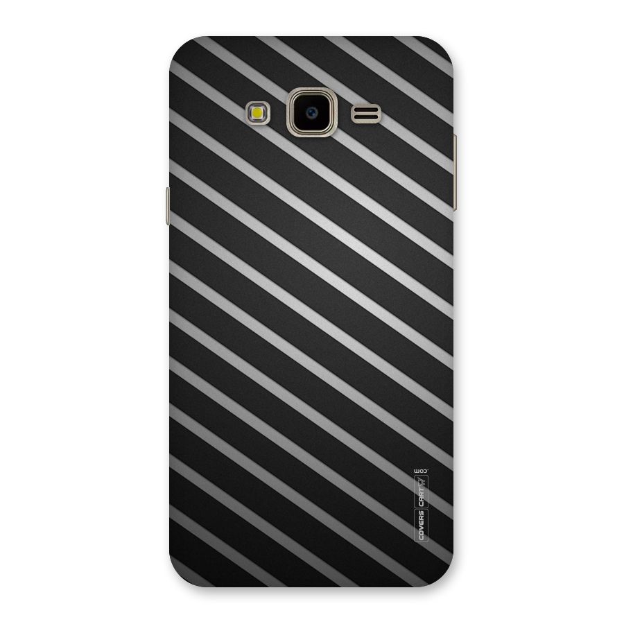 Grey And Black Stripes Back Case for Galaxy J7 Nxt