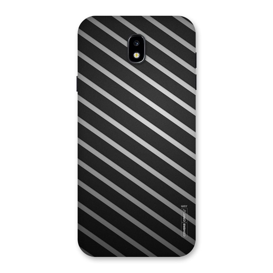 Grey And Black Stripes Back Case for Galaxy J7 Pro