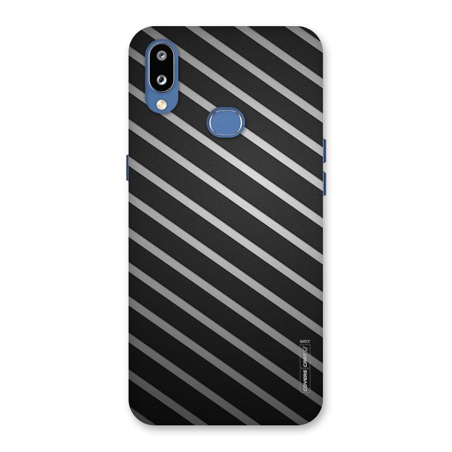 Grey And Black Stripes Back Case for Galaxy M01s