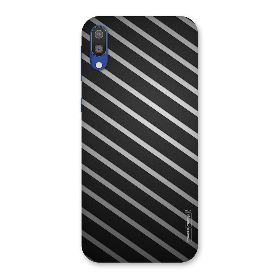 Grey And Black Stripes Back Case for Galaxy M10