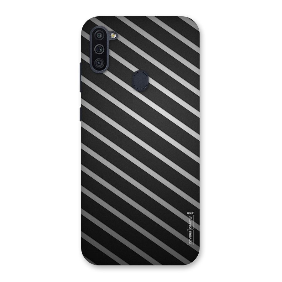 Grey And Black Stripes Back Case for Galaxy M11