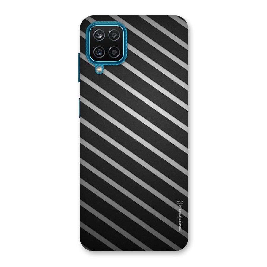 Grey And Black Stripes Back Case for Galaxy M12