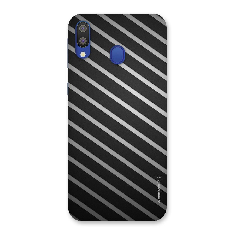 Grey And Black Stripes Back Case for Galaxy M20