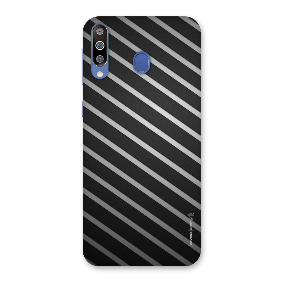 Grey And Black Stripes Back Case for Galaxy M30