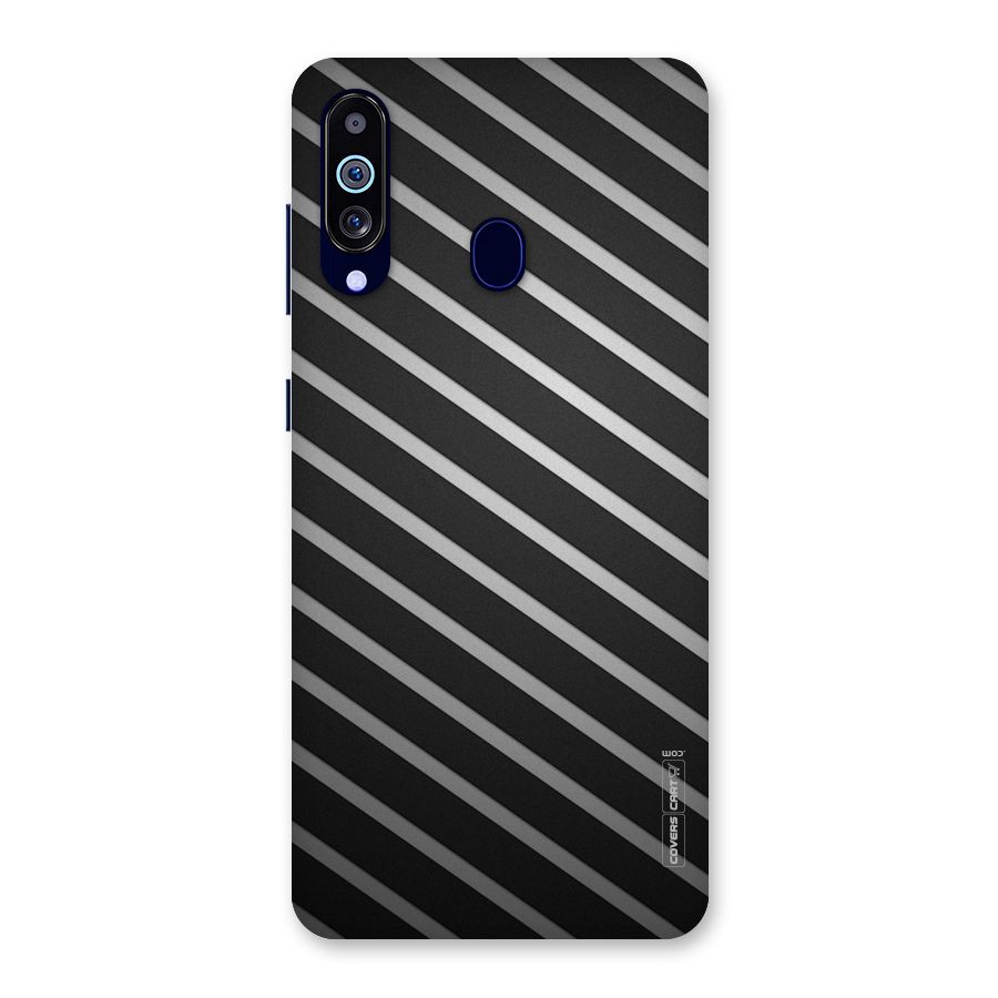 Grey And Black Stripes Back Case for Galaxy M40