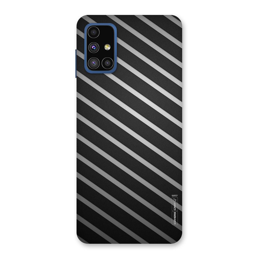Grey And Black Stripes Back Case for Galaxy M51