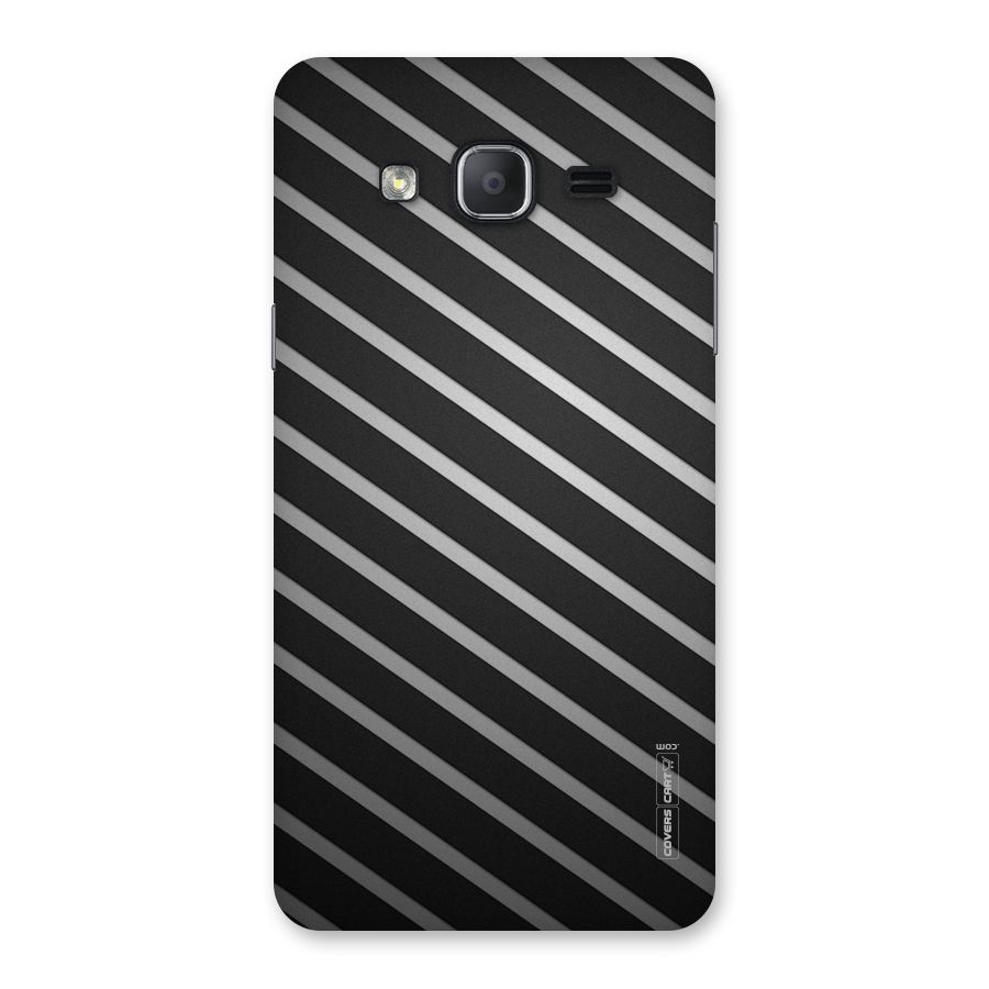 Grey And Black Stripes Back Case for Galaxy On7 2015