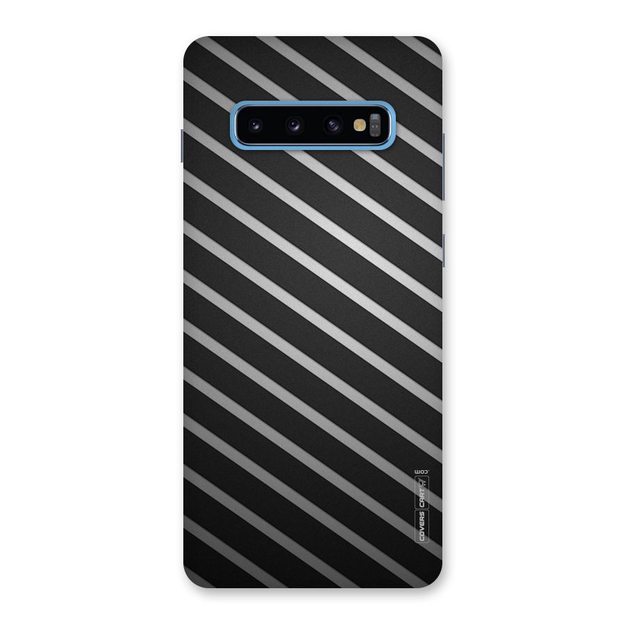Grey And Black Stripes Back Case for Galaxy S10 Plus