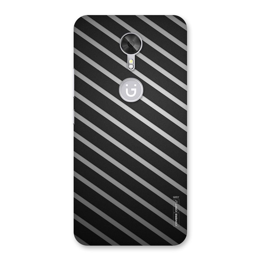 Grey And Black Stripes Back Case for Gionee A1