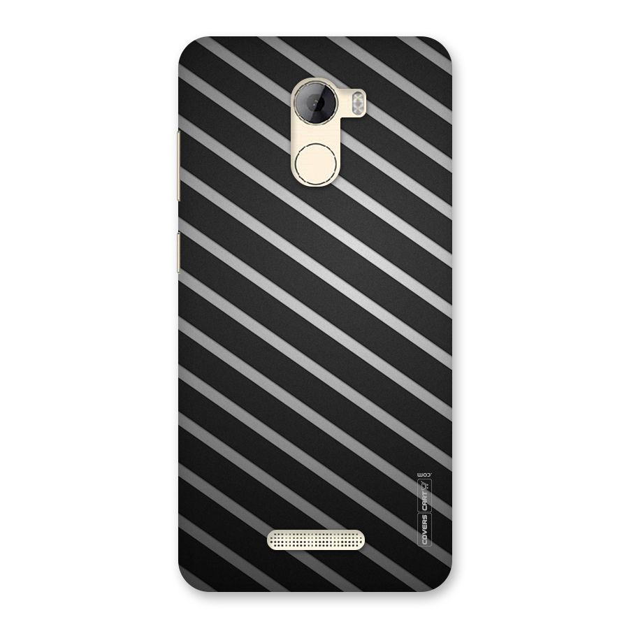 Grey And Black Stripes Back Case for Gionee A1 LIte