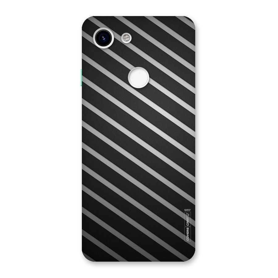 Grey And Black Stripes Back Case for Google Pixel 3