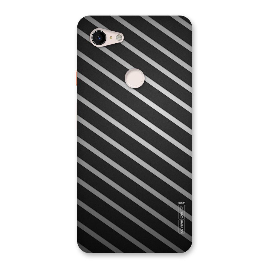 Grey And Black Stripes Back Case for Google Pixel 3 XL