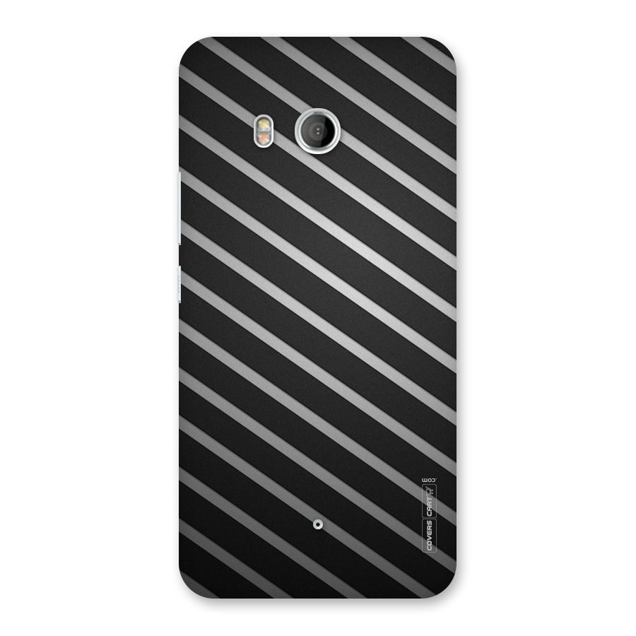 Grey And Black Stripes Back Case for HTC U11