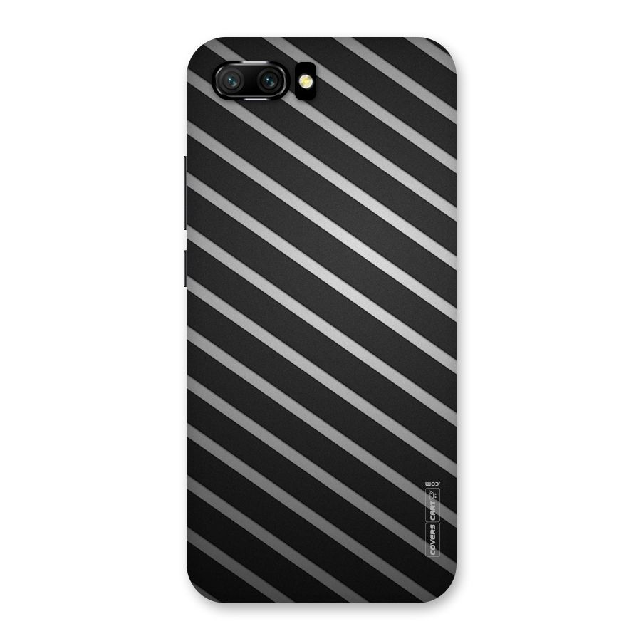 Grey And Black Stripes Back Case for Honor 10