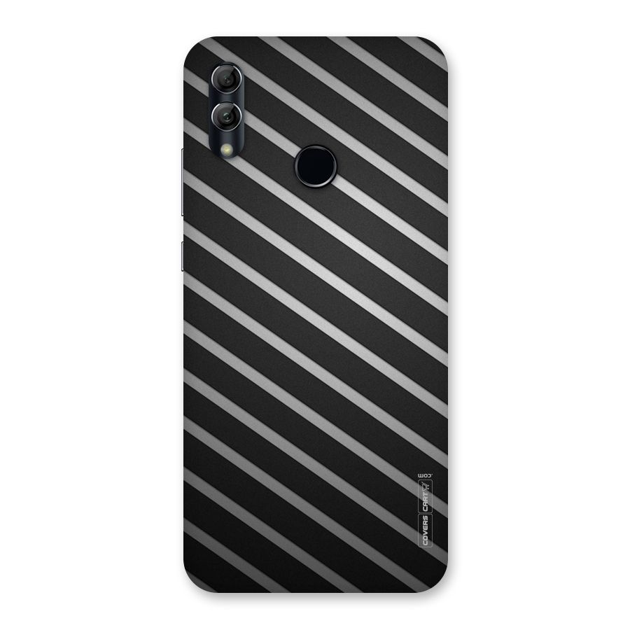Grey And Black Stripes Back Case for Honor 10 Lite