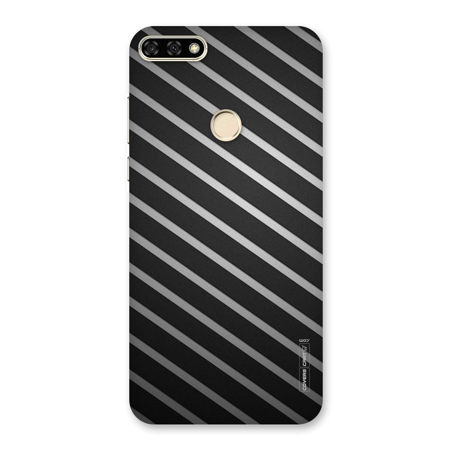 Grey And Black Stripes Back Case for Honor 7A