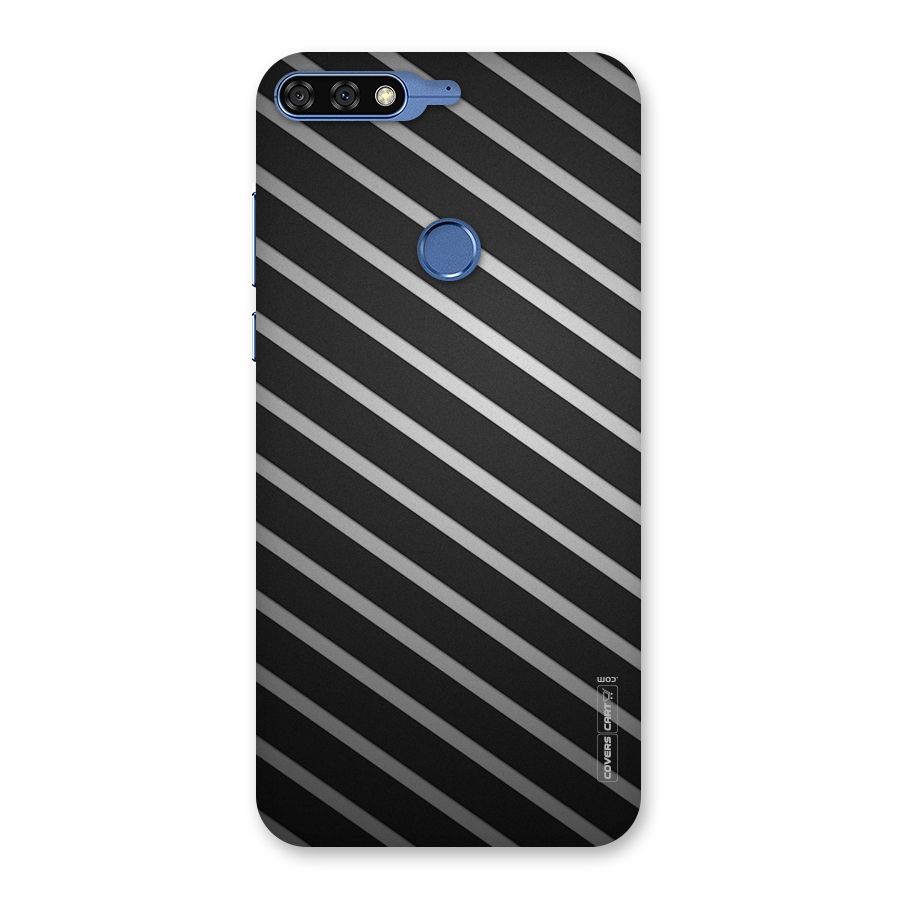 Grey And Black Stripes Back Case for Honor 7C