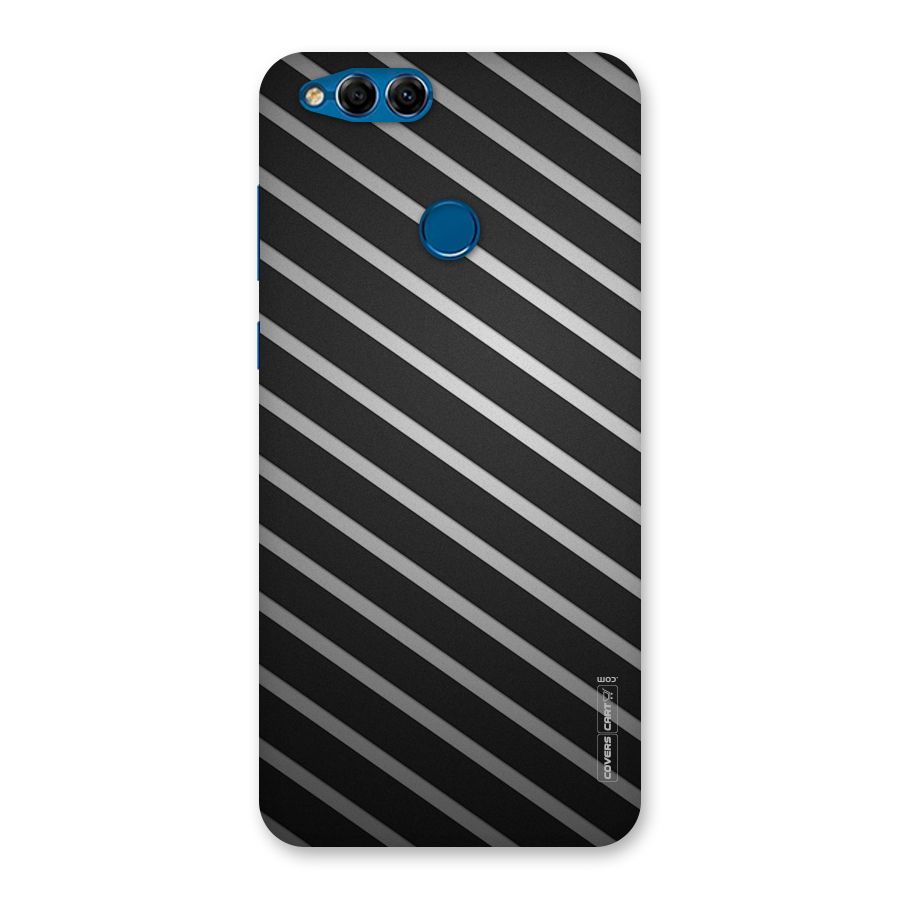 Grey And Black Stripes Back Case for Honor 7X