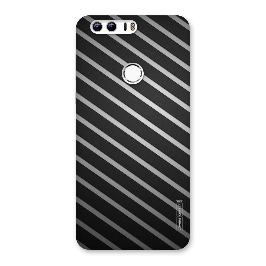Grey And Black Stripes Back Case for Honor 8