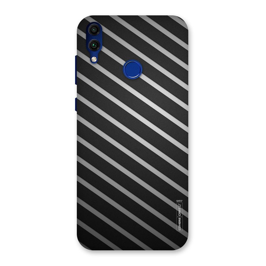 Grey And Black Stripes Back Case for Honor 8C